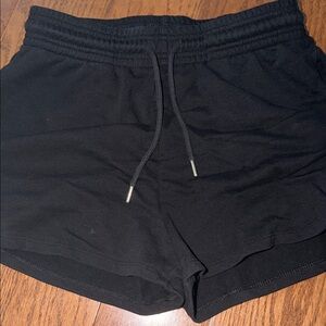 Black Casual Drawstring Shorts